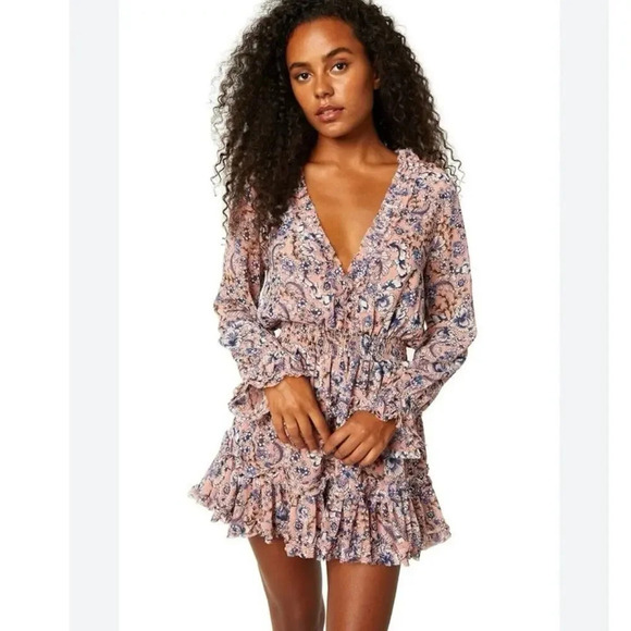 MISA Bridget Smocked Floral Mini Dress - Picture 1 of 10